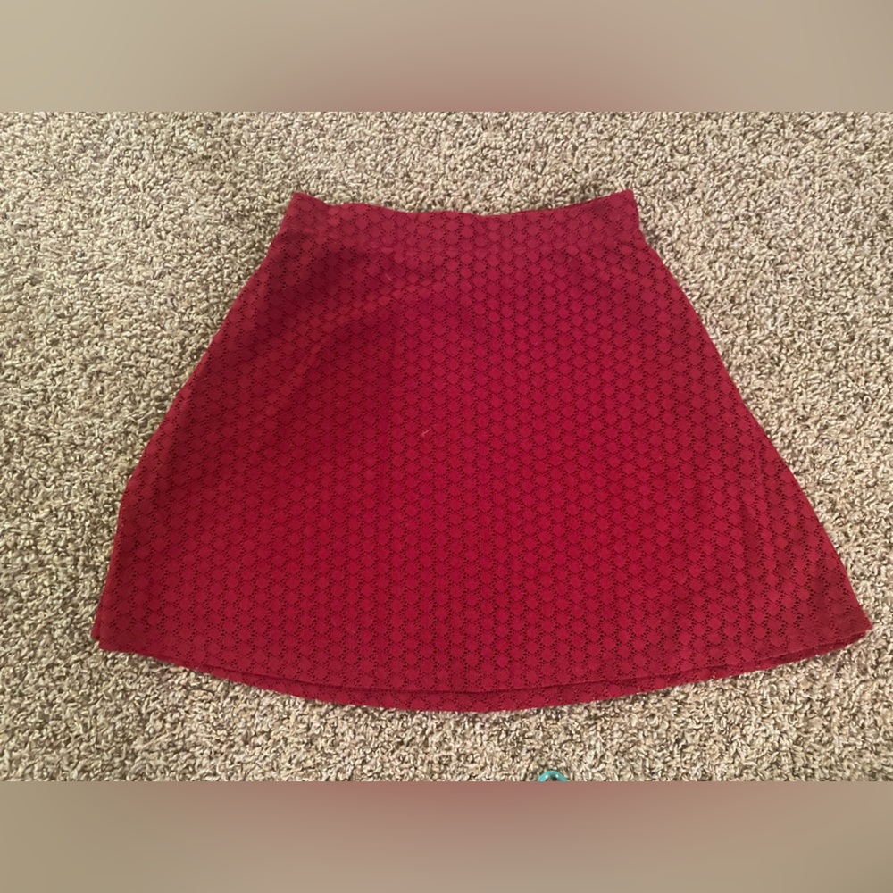 Cranberry colored skirt